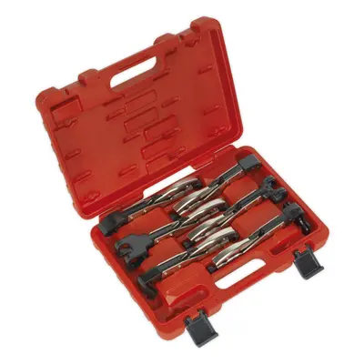 6 Piece Axial Locking Grip Pliers Set - Liner Jaw Action - Thumb Release - Case