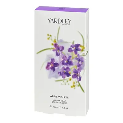 Yardley April Violets Luxury Bar Soap Set for Women Count