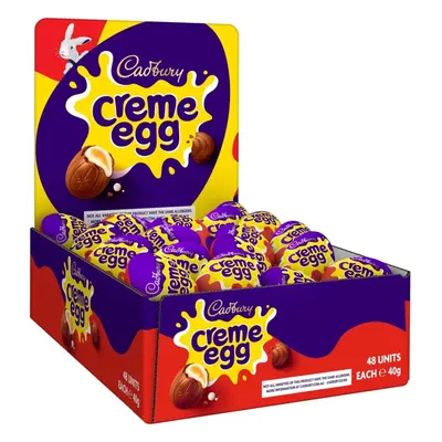 Cadbury Easter Creme Egg (Pack of 48) Milk Chocolate Filled With Creamy Filling