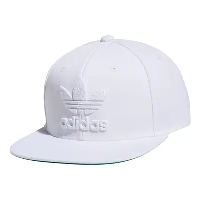 adidas Originals Men's Trefoil Chain Flatbrim Snapback Cap, White/Whit