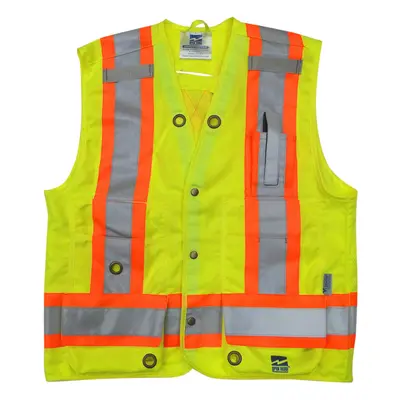 VIKING Mens Open Road Surveyor Safety Vest Class Reflective Polyester Twill with Zippered Pack o