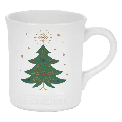 Le Creuset Stoneware Noel Collection: Tree Mug oz. White w/Appliq