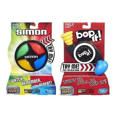 Simon Micro Series Game + Bop It Micro Series Game - Bundle of Games