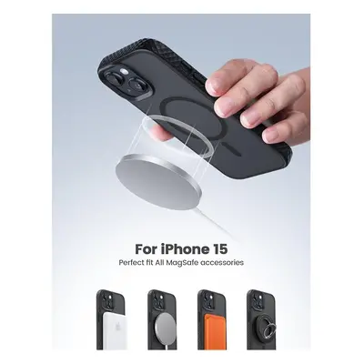 iPhone for MagSafe, Anti-Slip Edge Magnetic Phone Case for iPhone 15, Military Grade Shockproof 