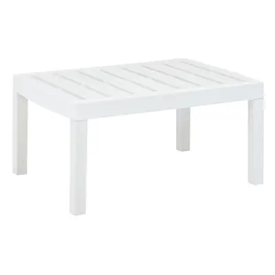 Lounge Table White 30.7x21.7x15 Plastic