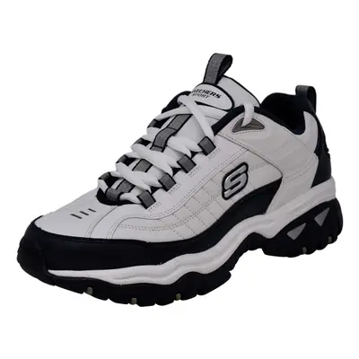 Skechers Men's Energy Afterburn Lace-Up White/Navy Blue Sneaker W US