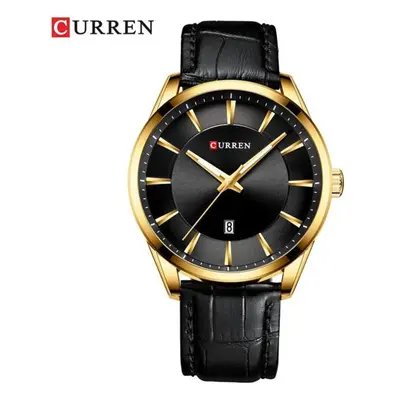 (gold) Curren Quartz Watches For Men Leather Strap Male Wristwatches Top Luxury Brand Business M