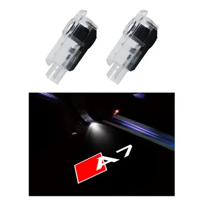 (For A7) 2pcs Led Car Door Welcome Lights for Audi A1 A3 8P 8V A4 A5 A6 A7 A8 Q3