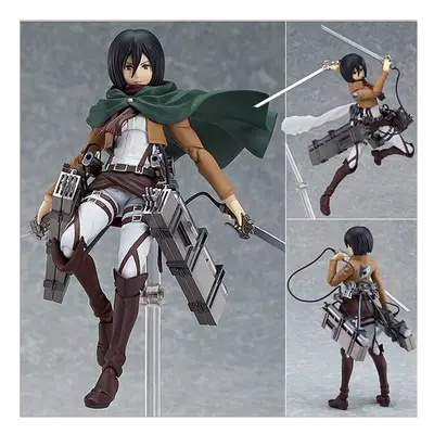 (203 No Retail Box) Attack on Titans Levi Ackerman Action Anime Figura Kawai Eren Jaege Mikasa A