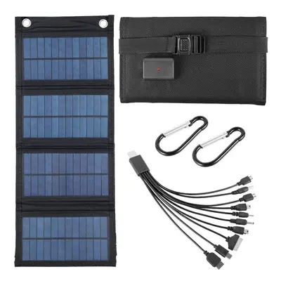 (4 Pcs) Solar Panel Folding Charger Portable Battery Charger for Cell Phone Outdoor Waterproof P