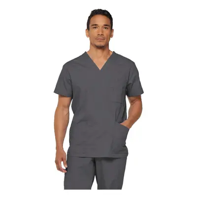 Dickies mens Big & Tall V-neck Double Chest Pocket Top medical scrubs