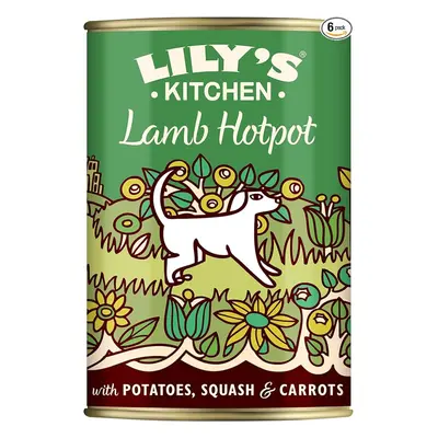 Lily's Kitchen Natural Adult Dog Food Wet Tins Lamb Hotpot Complete Meal Recipes (6 Tins x 400g)