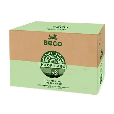 Beco Strong & Large Poop Bags - Bags (36 Rolls of 15) - Unscented - Dispenser Compatible Dog Poo