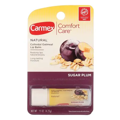 Carmex Comfort Care Colloidal Oatmeal Lip Balm Sugar Plum 15oz Pack of