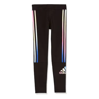 adidas Girls' Active Sport Logo 7/8 Legging Tights Black with Multico