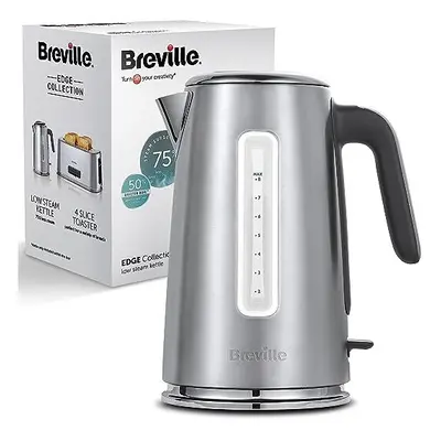 Breville Edge Low Steam Kettle | 1.7L | 3kW Fast & Quiet Boil Kettle | Brushed Stainless Steel [