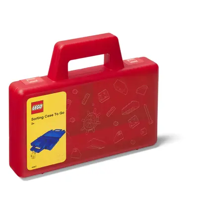 ROOM Copenhagen Lego Sorting Box to-Go - Travel Case with Organizing Dividers - Red (40870001)