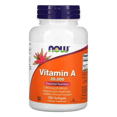 Now Foods, Vitamin A, 25,000 IU, Softgels