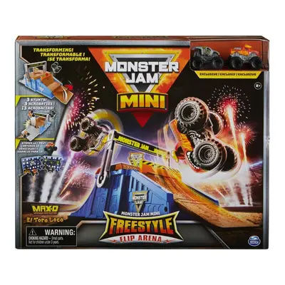 Monster Jam Mini Freestyle Flip Arena Playset }840G RK5S1