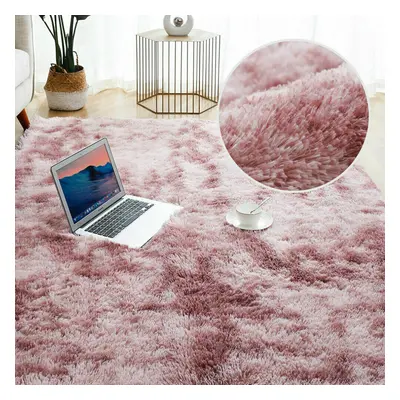 (Pink, 160x230cm) Fluffy Rugs Anti-Slip Large Area Rugs Super Soft Mat Living Room Floor Bedroom