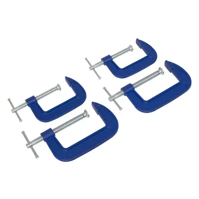 4 Piece G-Clamp Set - Heavy Duty Forged Clamp - 2x 75mm and 2x 100mm Clamps