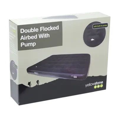 Double Airbed Airbeds With Built In Foot Pump | Double Flocked Inflatable Mattress Air Bed Doubl