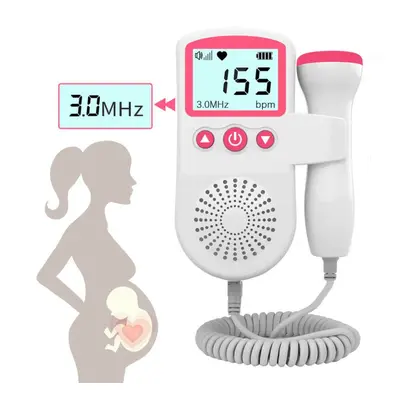 Prenatal Fetal Heart Rate Monitor Home Pregnancy Baby Sound Detector LCD Display No Radiation Do