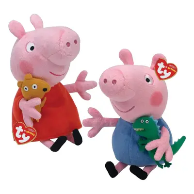 Peppa Pig & George Pig Inch Multipack - Beanie Baby Soft Plush Toys - Collectible Cuddly Stuffed