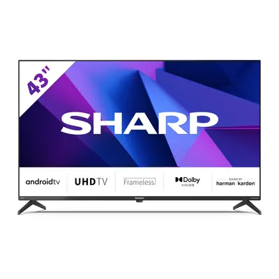 Sharp 4T-C43FN2KL2AB 43" Frameless Android Ultra HD 4K LED Smart TV