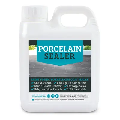 (1 Litre) Smartseal Porcelain Tile Sealer - Breathable, Ultra-Durable Protective Coating for Int