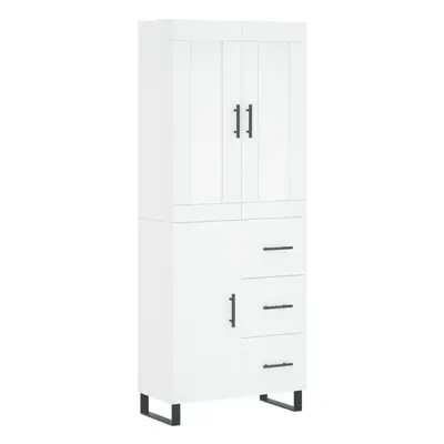 (white, door drawers) vidaXL Highboard Sideboard Tall Storage Cabinet Side Cabinet Engineered Wo