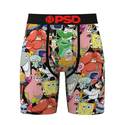 SpongeBob 886244-small-28- SpongeBob SquarePants Cast Collage PSD Boxer Briefs - Multi Color - S