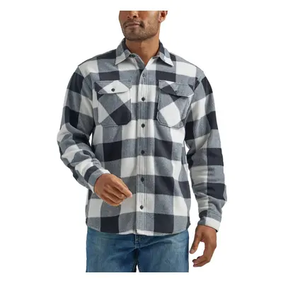 Wrangler Authentics Men's Long Sleeve Heavyweight Fleece Shirt Birch B