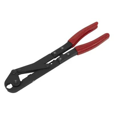 Extra Heavy Duty Ear-Type Clip Pliers - Locking Steel Jaws - PVC Coated Handles