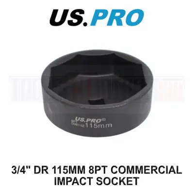 US PRO Tools 3/4" Dr 115mm 8pt Commercial Impact Socket