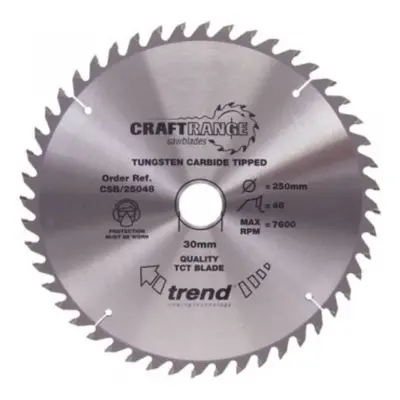 Trend CSB/13424 Craft Range Combination TCT Circular Saw Blade, 134mm x Teeth x 20mm Bore, Tungs