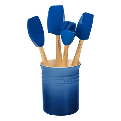 Le Creuset Silicone Craft Series Utensil Set with Stoneware Crock, pc., Marseille