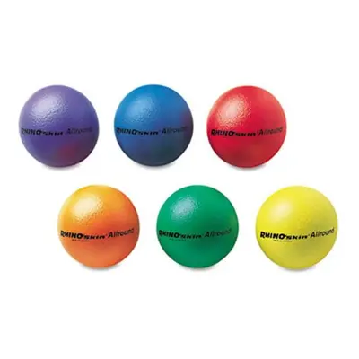 Champion Sports RS7SET Rhino Skin Ball Sets- 7"- Blue- Green-Orange- Purple- Red-Yellow- 6/Set