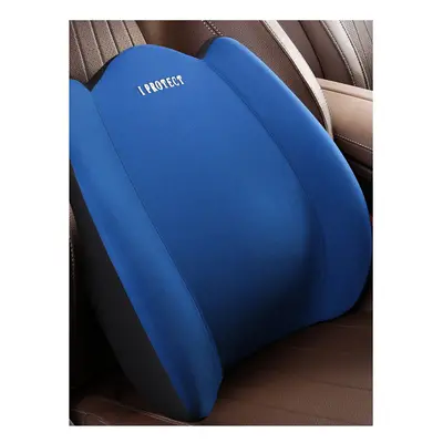 (blue waist pillow 1) Car Neck Headrest Pillow Rest Head Lumbar Support Cushion Auto Memory