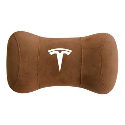 (Brown) Tesla Car Neck Pillow For Model X Y Accessories Car Headrest