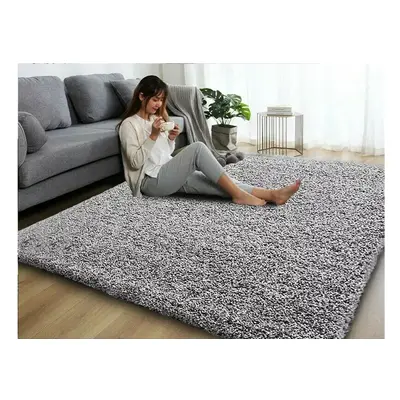 (Grey, Extra-Large: x cm) Extra Large Thick Shaggy Rug Soft Living Room Bedroom Carpet Hallway R