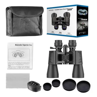 (as the picture) Apexel 10-30x50 Binoculars Long Range High Magnification Compact Hd Spyglass Po