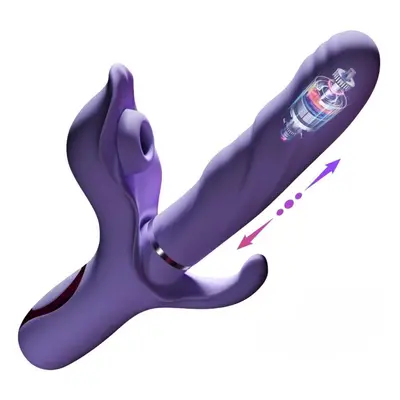 (purple) G-spot Bunny Sucking Vibrator Clitoral Stimulator Vaginal Anal Masturbator Massager Ros