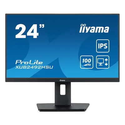 60,5cm/24" (1920x1080) Iiyama ProLite XUB2492HSU-B6 FHD IPS 100Hz 4ms 16:9 HDMI DP 4xUSB LS Blac