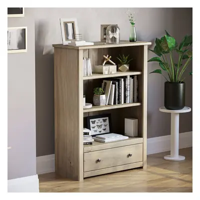 Panama Drawer Bookcase Shelving Display Pine Wood