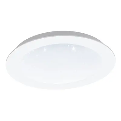 Wall / Ceiling Flush Downlight White & Crystal Effect 14W LED Spotlight