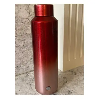 Starbucks Holiday Season Glitter Gradient RED Double Walled Stainless Steel Water Bottle (20 OZ)