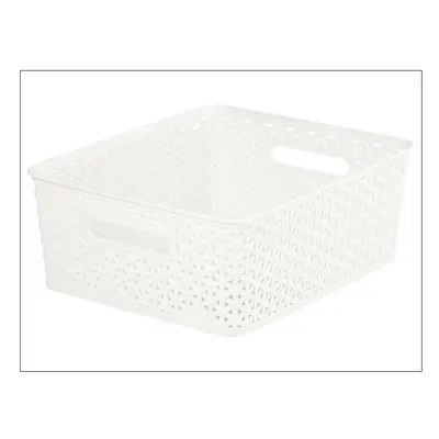 Curver Nest Rattan Basket Vintage White 13L