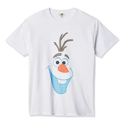 Disney Mens Frozen Big Olaf Face Two TShirt White 3XLarge