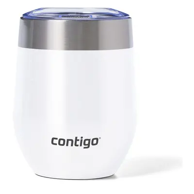 contigo River North Stainless Steel Wine Tumbler with Splash-Proof Lid, Oz, Sunbeam White